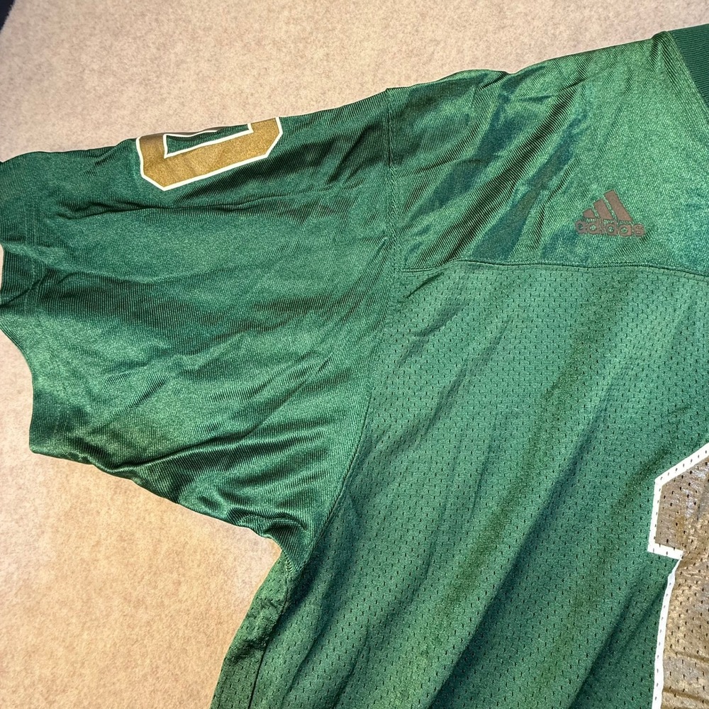 Adidas Notre Dame Fighting Irish Brady Quinn 10 Football Jersey Green Mens 2XL - Picture 4 of 8